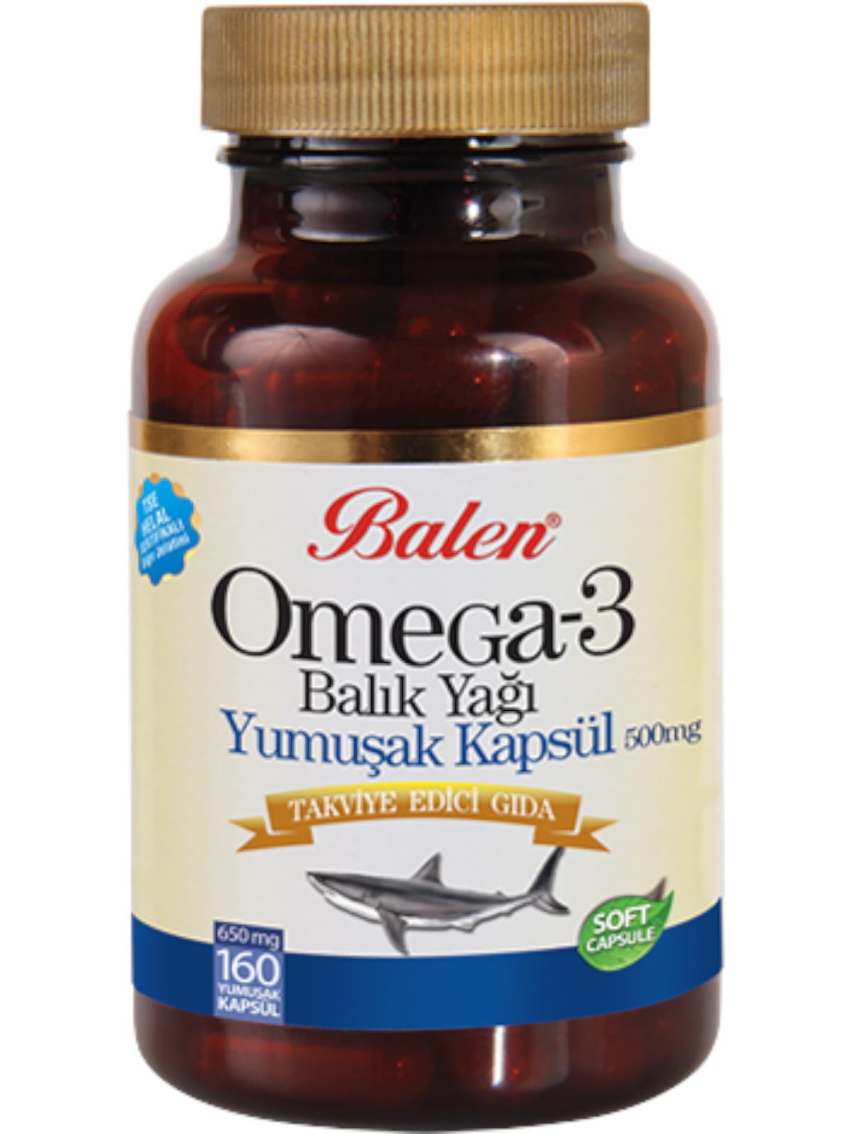 Balen Omega 3 Balık Yağı Yumuşak Kapsül 650 mg* 160