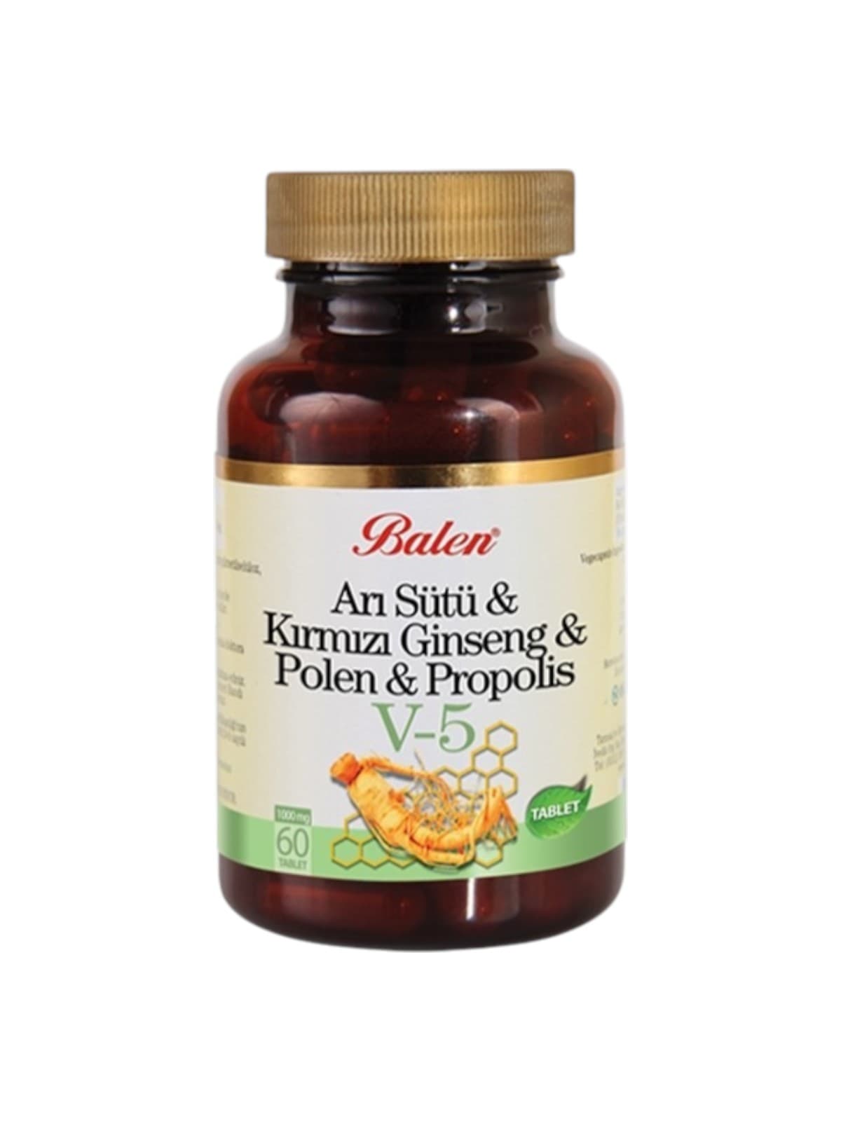 Balen V5 Arı Sütü Ginseng Polen Propolis Tablet 1015 mg 60 Tablet