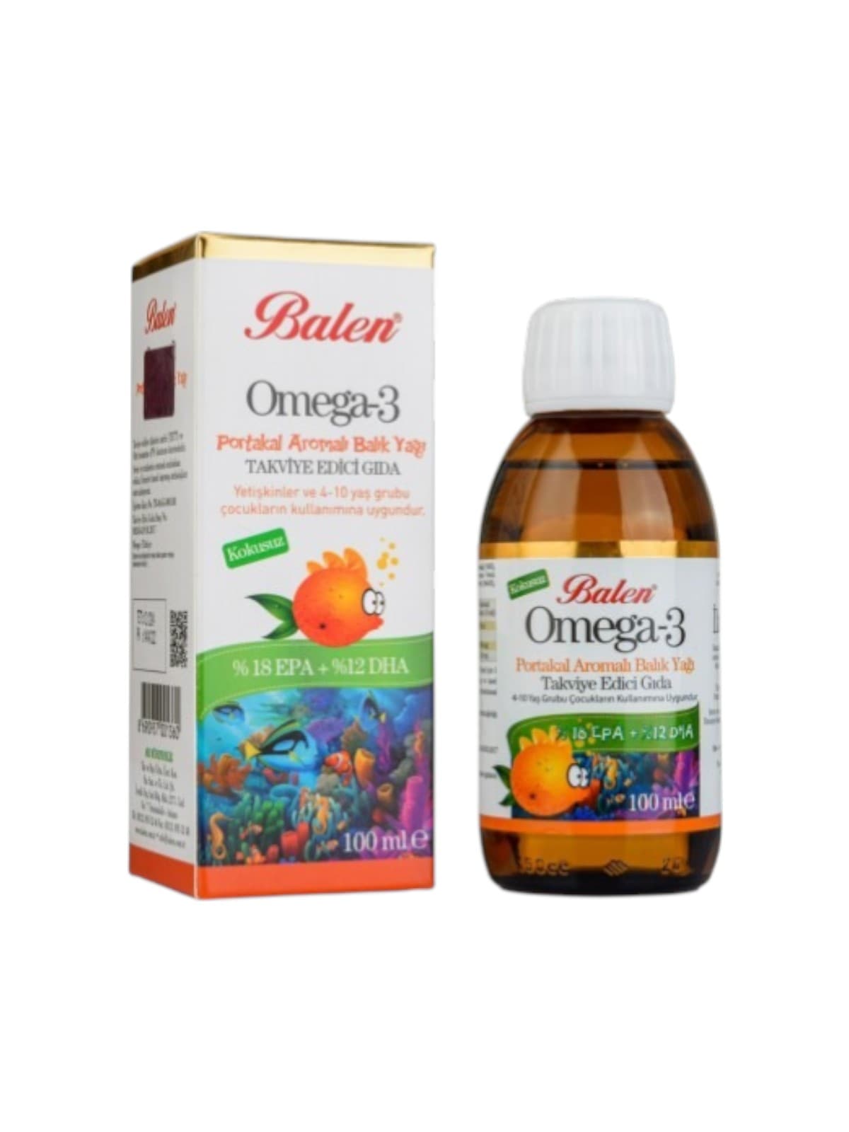 Omega-3 Portakal Aromalı 100 ml – Sıvı Balık Yağı Takviyesi