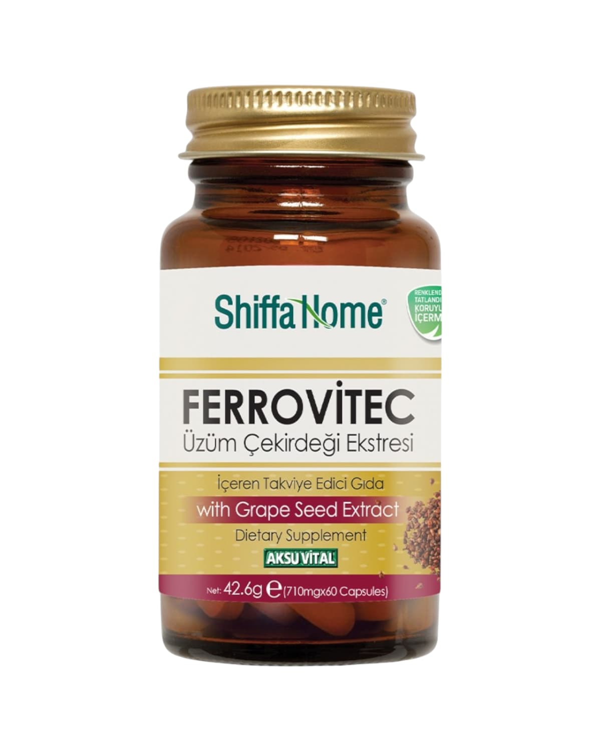 Shiffa Home Ferrovitec Üzüm Çekirdeği Ekstresi 60 Kapsül