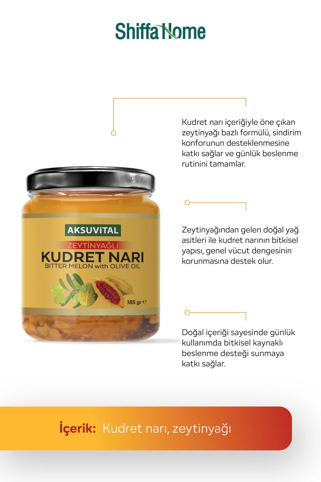 AksuVital Zeytinyağlı Kudret Narı 185 g – Katkısız