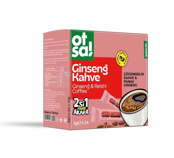 OTSA KUTULU GİNSENG & REİSHİ KAHVE STICK 3,5G X 24 STICK