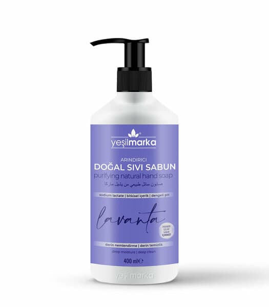 YEŞİL MARKA DOĞAL SIVI SABUN - LAVANTA 400 ML