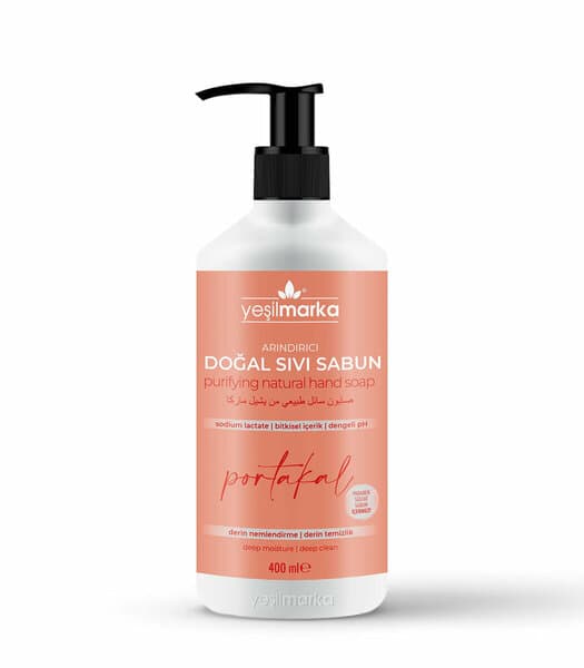 YEŞİL MARKA DOĞAL SIVI SABUN - PORTAKAL 400 ML