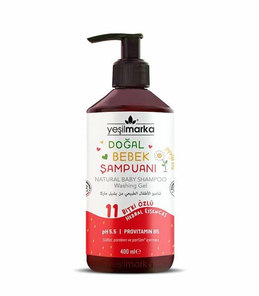 YEŞİL MARKA BEBEK ŞAMPUANI - ÇİLEK 400 ML