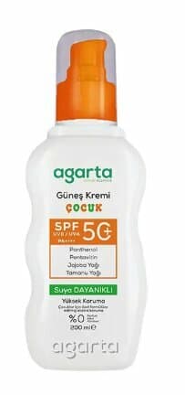 AGARTA DOĞAL GÜNEŞ KREMİ ÇOCUK 50 SPF 200 ML