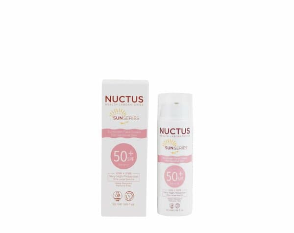 NUCTUS GÜNEŞ KORUYUCU KREM HASSAS CİLTLER SPF50 + 50ML