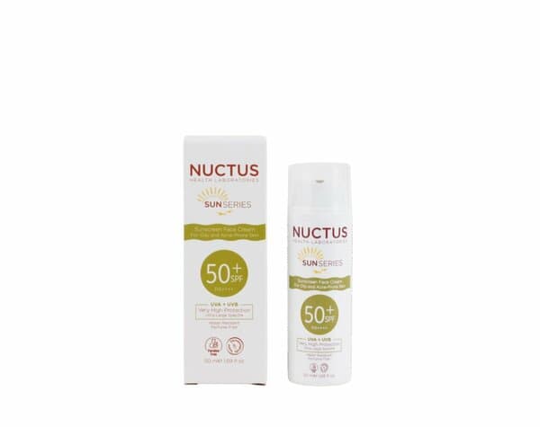 NUCTUS GÜNEŞ KORUYUCU KREM YAĞLI - AKNELİ CİLTLER SPF50 + 50ML