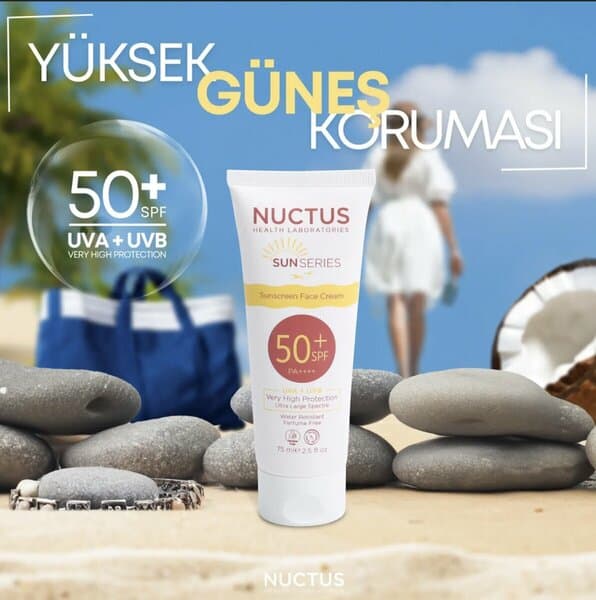 NUCTUS GÜNEŞ KORUYUCU KREM TÜM CİLTLER SPF50 + 75ML