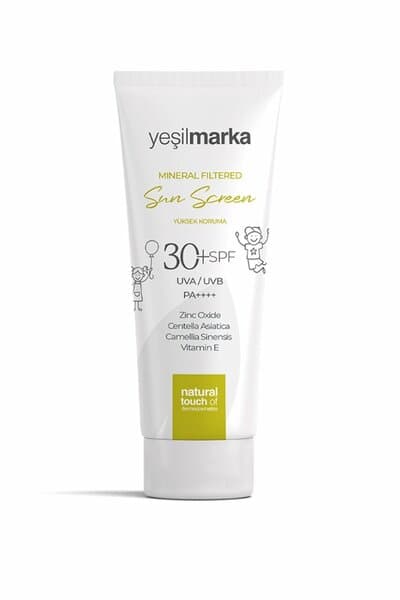 YEŞİL MARKA MİNERAL FİLTRELİ GÜNEŞ KREMİ (30 SPF) 50 ML