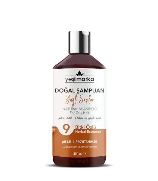 YEŞİL MARKA DOĞAL ŞAMPUAN - YAĞLI SAÇLAR İÇİN 400 ML