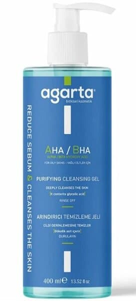 AGARTA DOĞAL AHA/BHA ARINDIRICI TEMİZLEME JELİ 400 ML