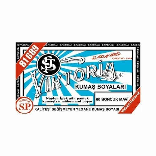 VİKTORİA KUMAŞ BOYASI BONCUK MAVİ (N:60)