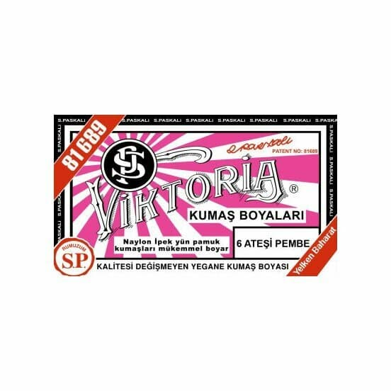 VİKTORİA KUMAŞ BOYASI ATEŞİ PEMBE (N:6)