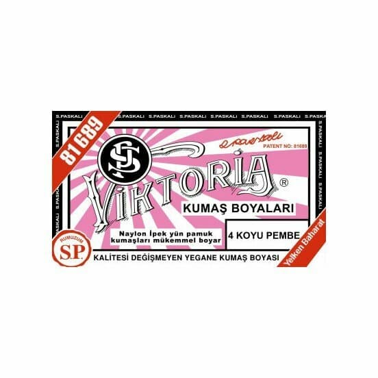 VİKTORİA KUMAŞ BOYASI KOYUPEMBE (N:4)