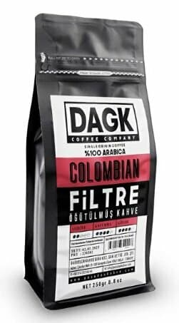 DAGK COLOMBIAN %100 ARABICA FİLTRE KAHVE 250 GR POŞET