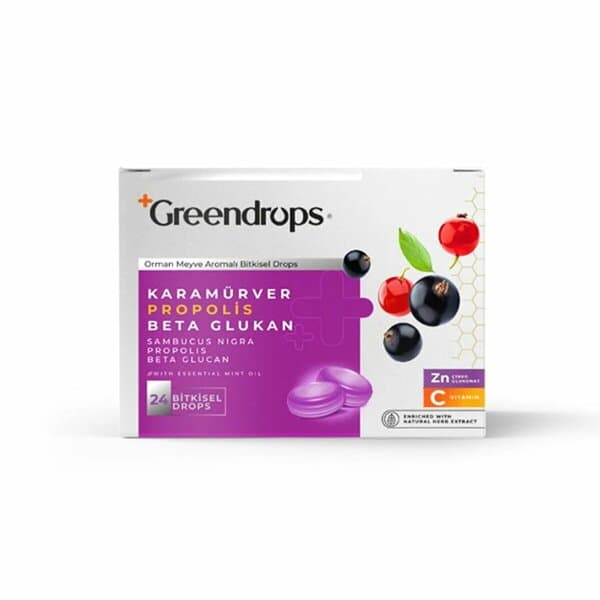 GREENDROPS KARA MÜRVER & PROPOLİS & BETAGLUKAN 24 BİTKİSEL DROPS