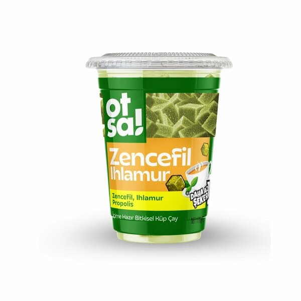 OTSA ZENCEFİL & IHLAMUR BİTKİSEL KÜP ÇAY BARDAK 170 G.
