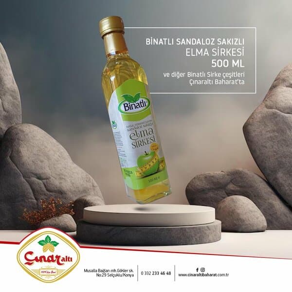 BİNATLI SANDROZLU ELMA SİRKESİ 500 ML