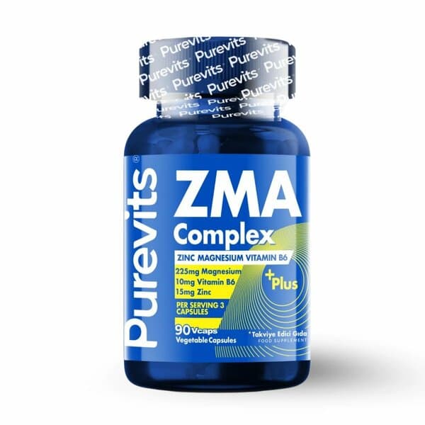 PUREVITS ZMA COMPLEX ZINC MAGNEZYUM,ÇİNKO VE VİTAMİN B6 90 KAPSÜL