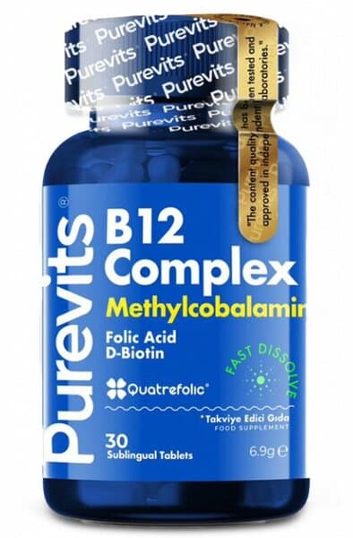 PUREVITS B12 COMPLEX QUETREFOLIC 230MG X 30 TABLET