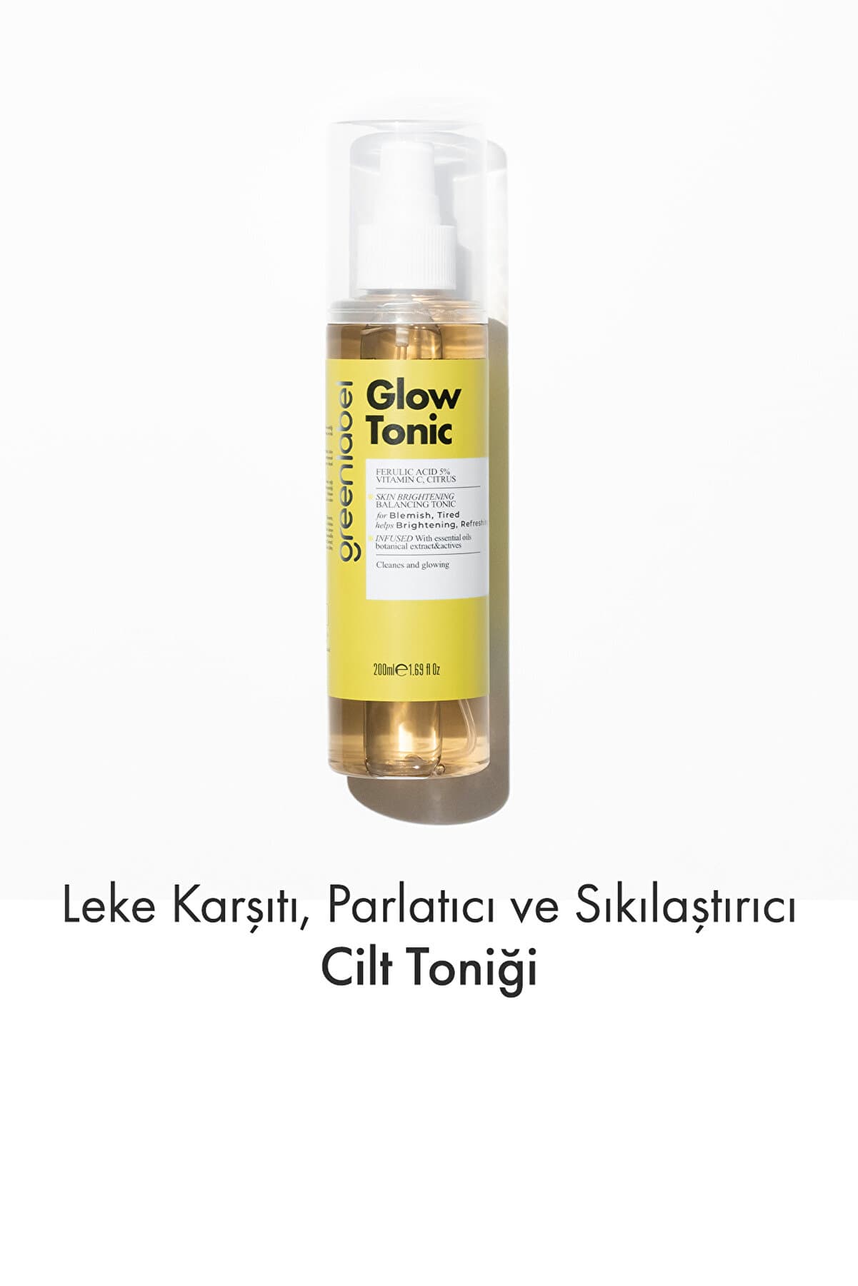 Green Label Glow Tonik Aha Içeren Leke Karşıtı Ve Sıkılaştırıcı Canlandırıcı %5 Ferulic Asit C Vitamini 200ml