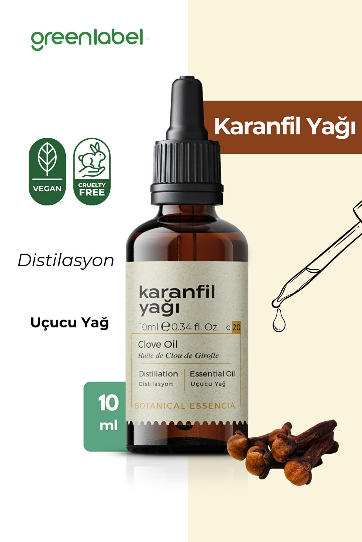 Green Label Karanfil Yağı %100 Doğal Ve Saf 10ml