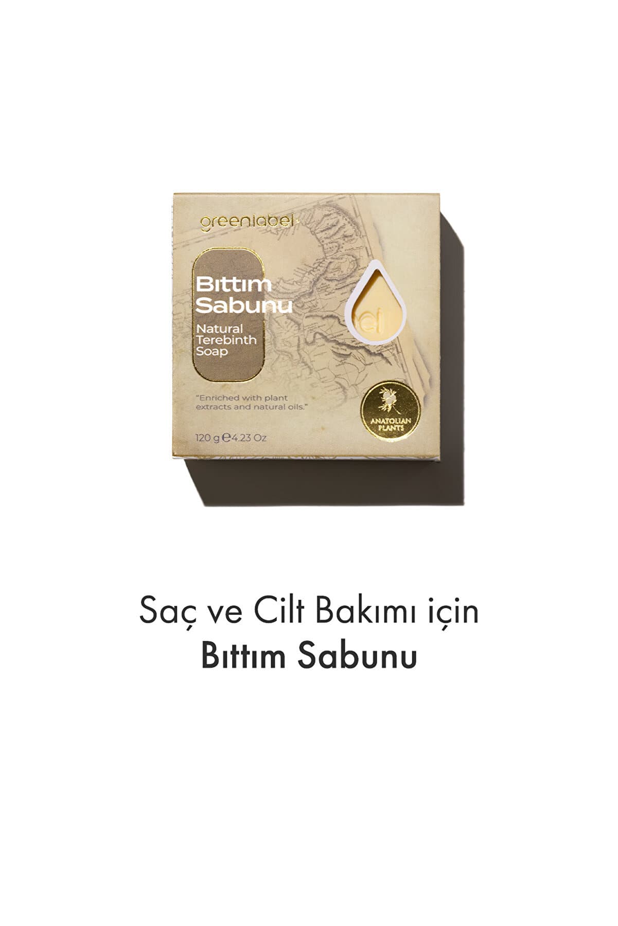 Green Label Bıttım Sabunu Natural Saç Ve Cilt Bakımı Için 120gr.