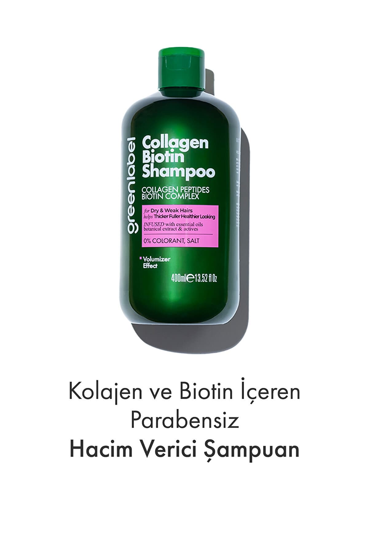 Green Label Kolajen Ve Biotin Parabensiz Hacim Verici Şampuan 400ml