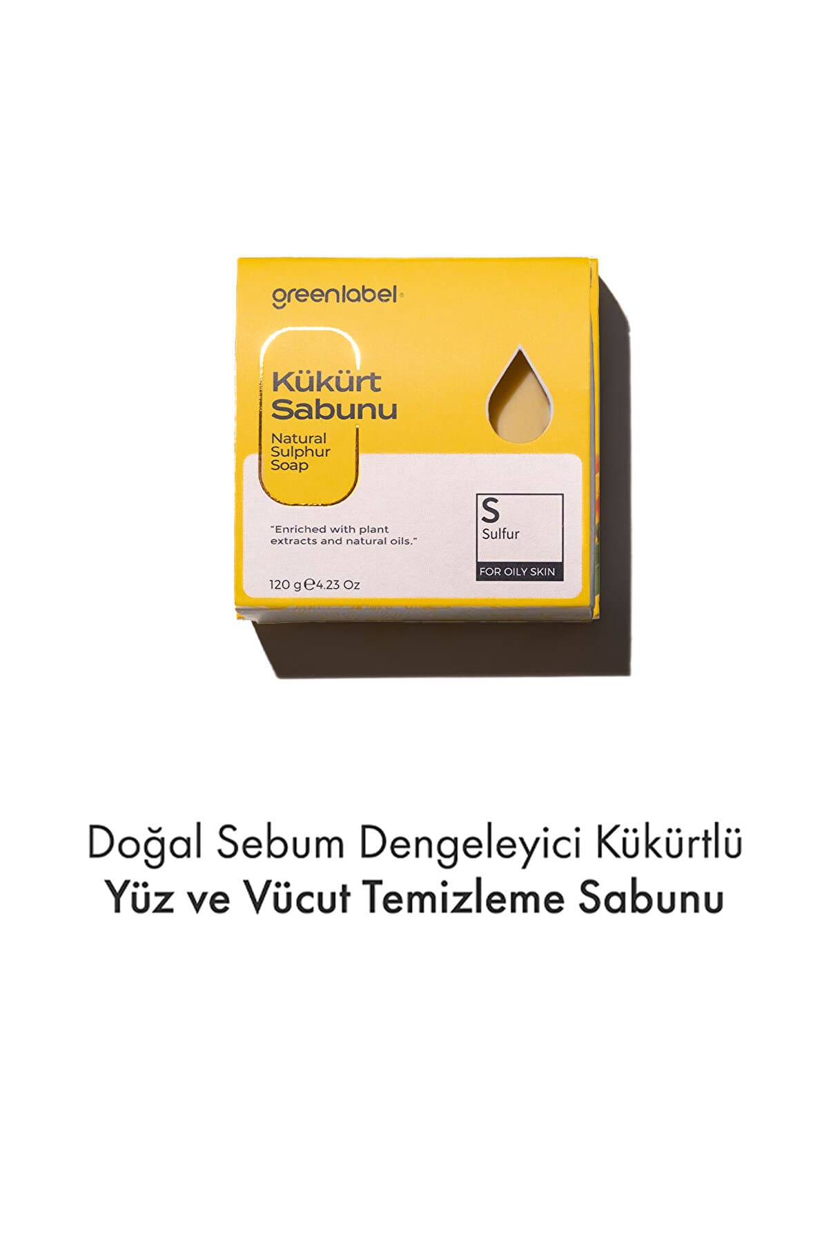 Green Label Kükürt Sabunu Natural Sebum Dengeleyici 120gr.
