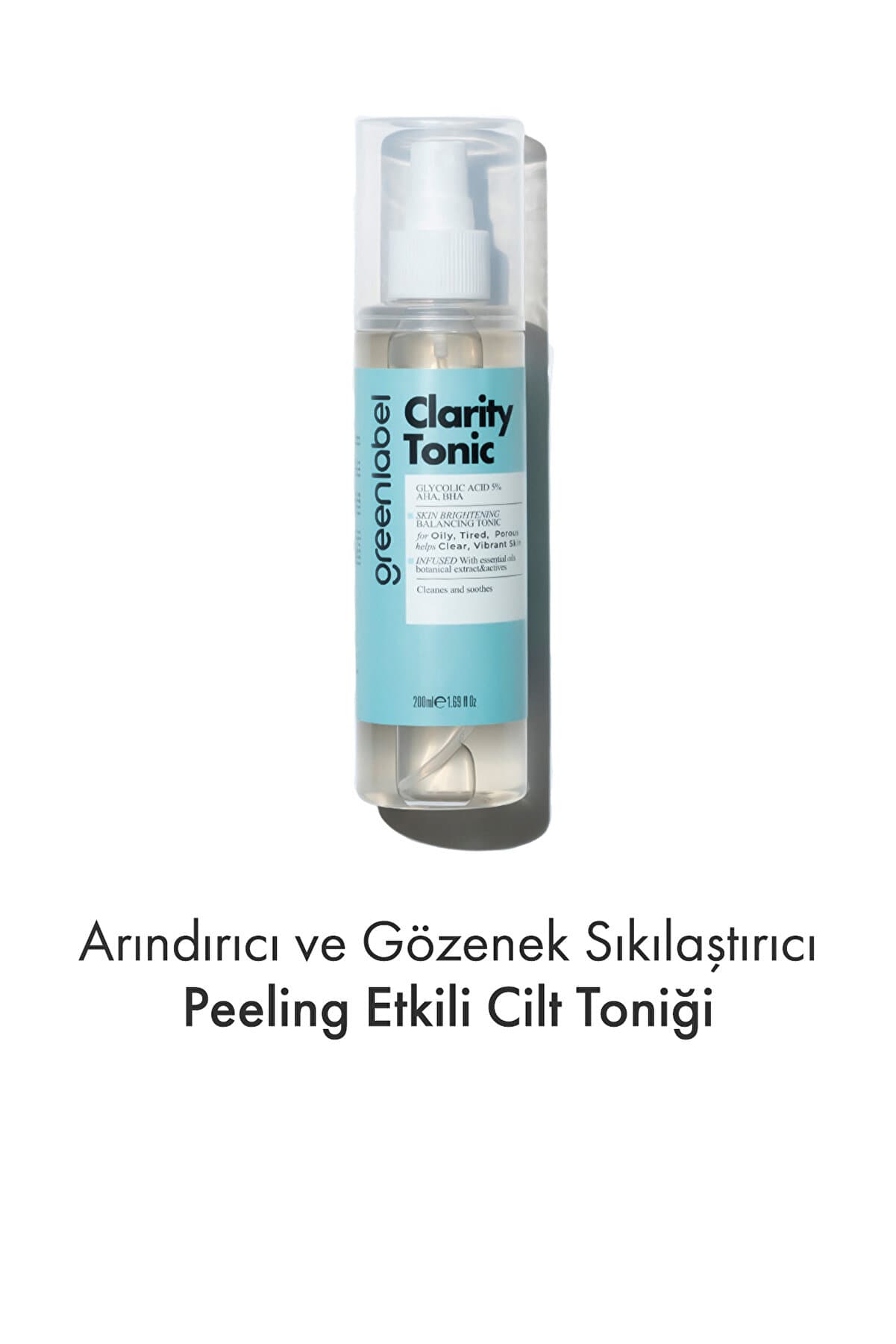 Green Label Clarity Tonik Arındırıcı Ve Gözenek Sıkılaştırıcı %5 Glikolik Asit Aha Içeren Peeling Etkili 200ml