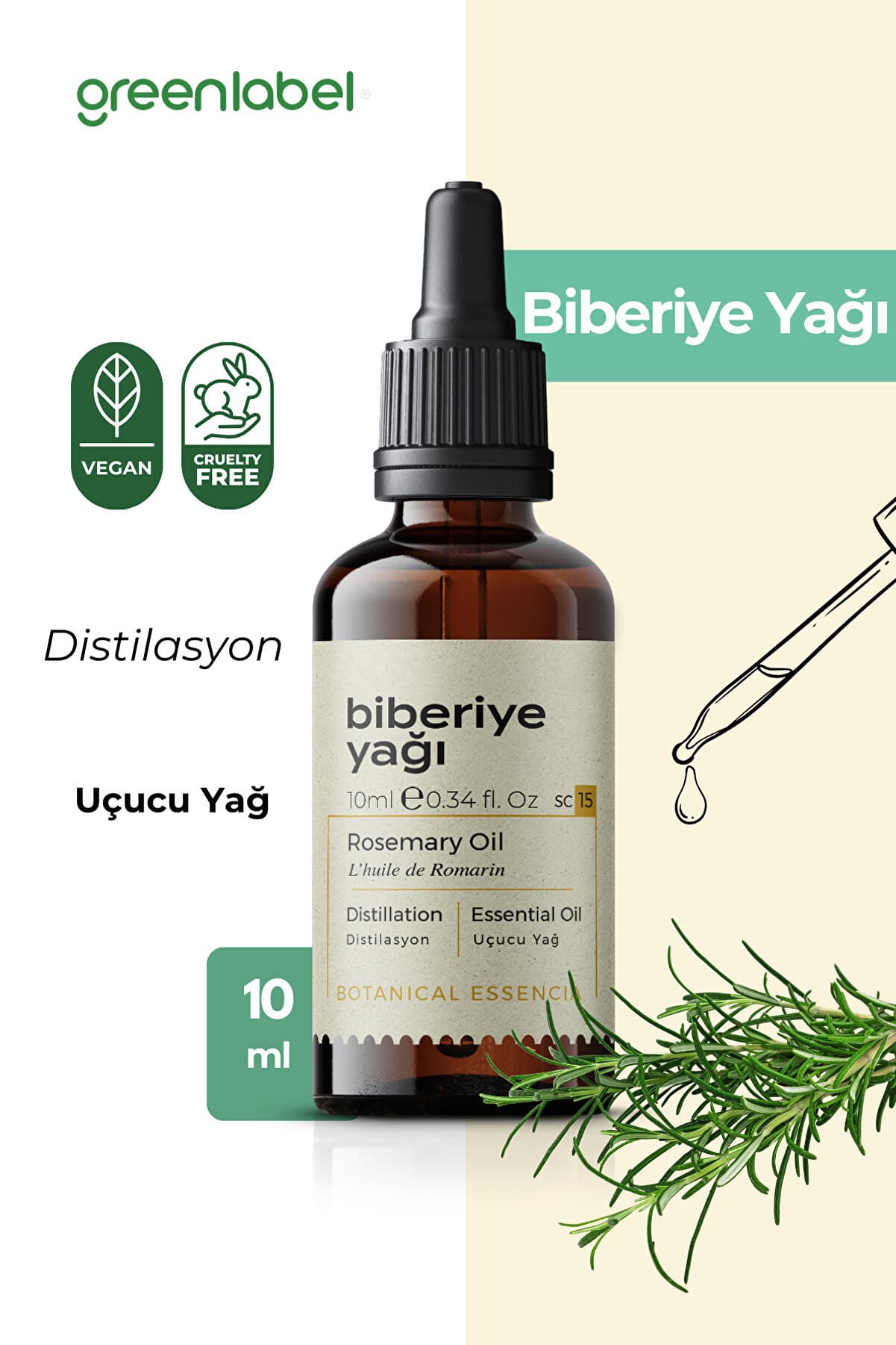 Green Label Biberiye Yağı %100 Doğal Ve Saf 10ml