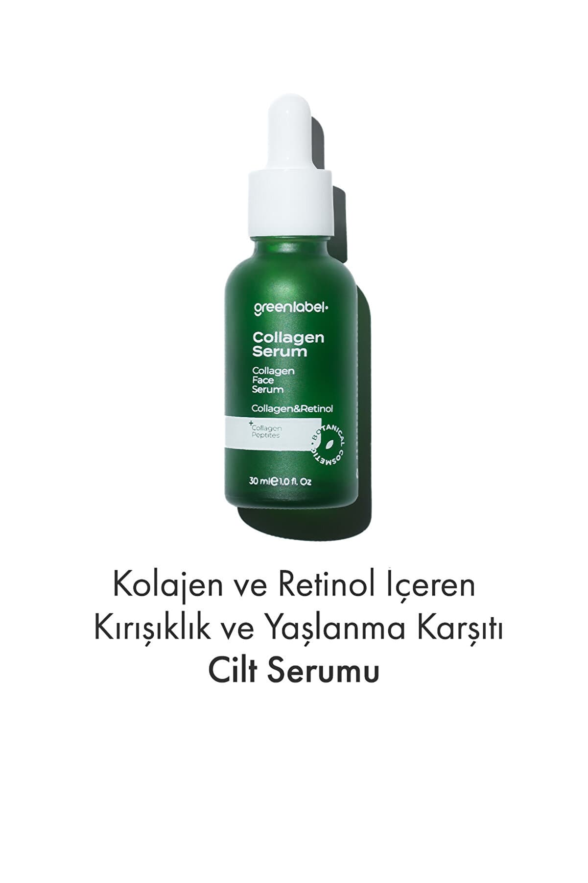 Green Label Kırışıklık Karşıtı Cilt Serumu Anti Aging Kolajen Retinol 30 ml
