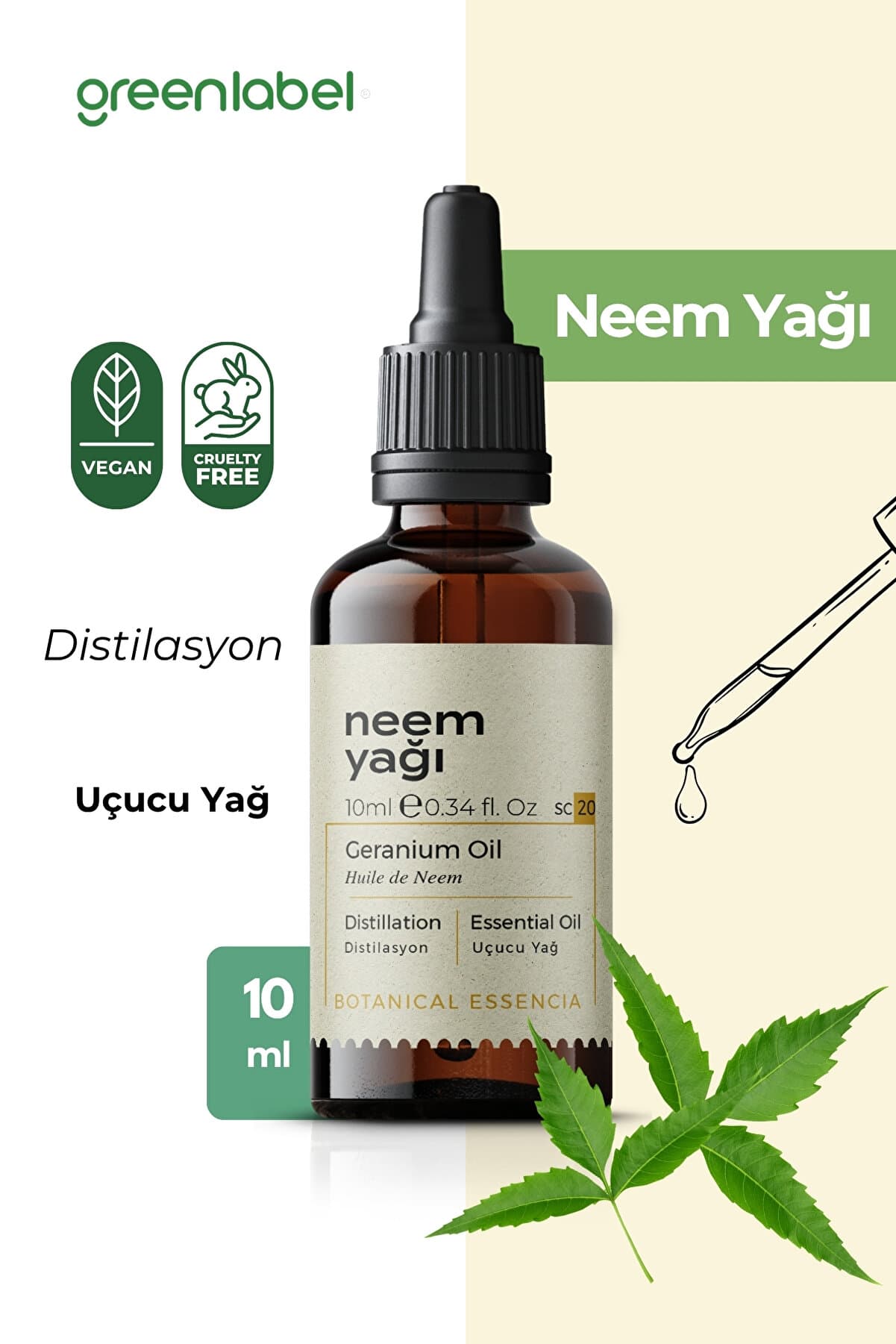 Green Label Saf Neem Yağı 10ml