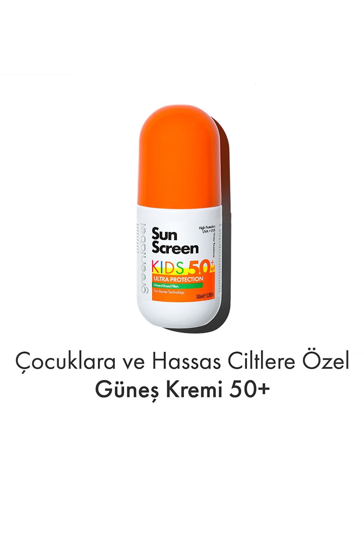 Green Label Çocuk Yüz Ve Vücut Kremi Yüksek Korumalı Kids Sun Spf 50 Mineral Bazlı Güneş Koruyucu Krem 100 ml