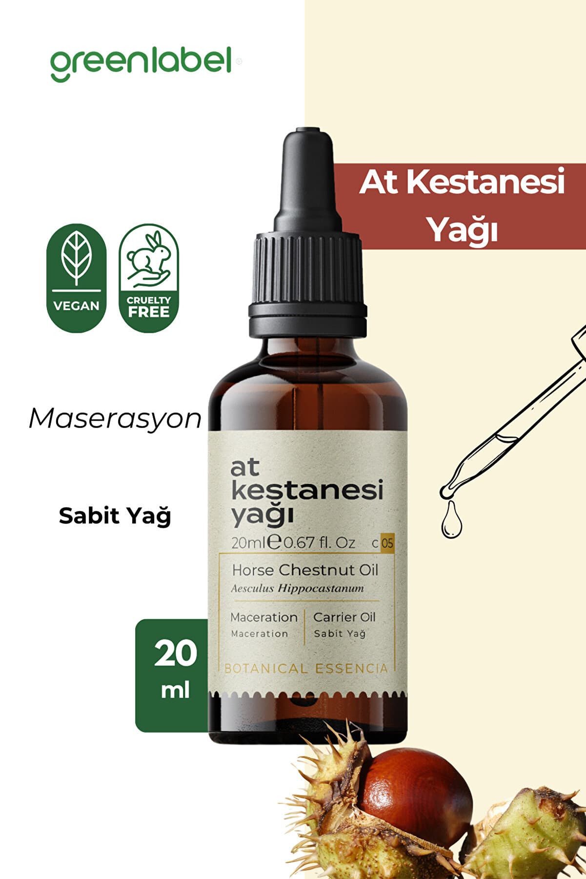 Green Label At Kestanesi Yağı 20ml