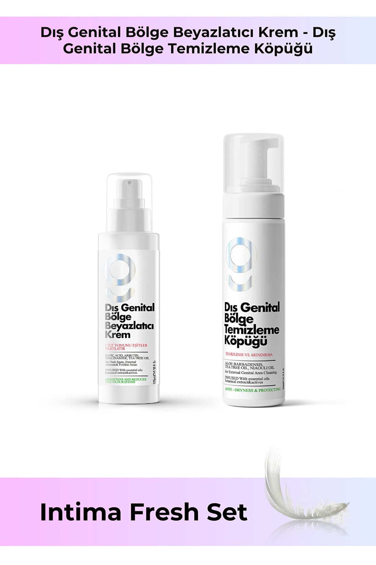 Green Label Intima Fresh Set - Beyazlatıcı Krem Ve Temizleme Köpüğü Intim temizlik seti