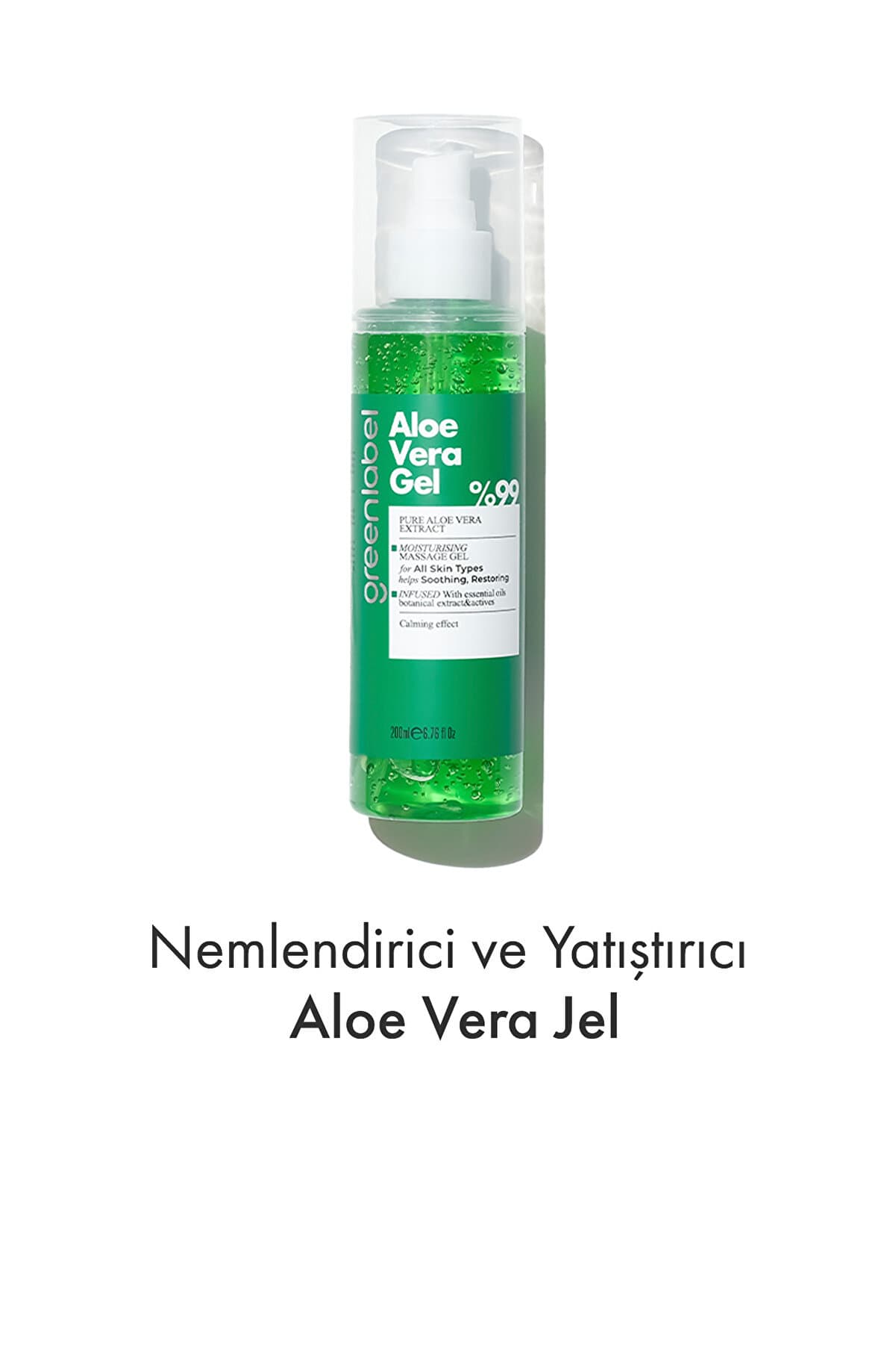 Green Label Aloe Vera Gel - Aloe Vera Jel Nemlendirici Ve Yatıştırıcı 200 Ml.