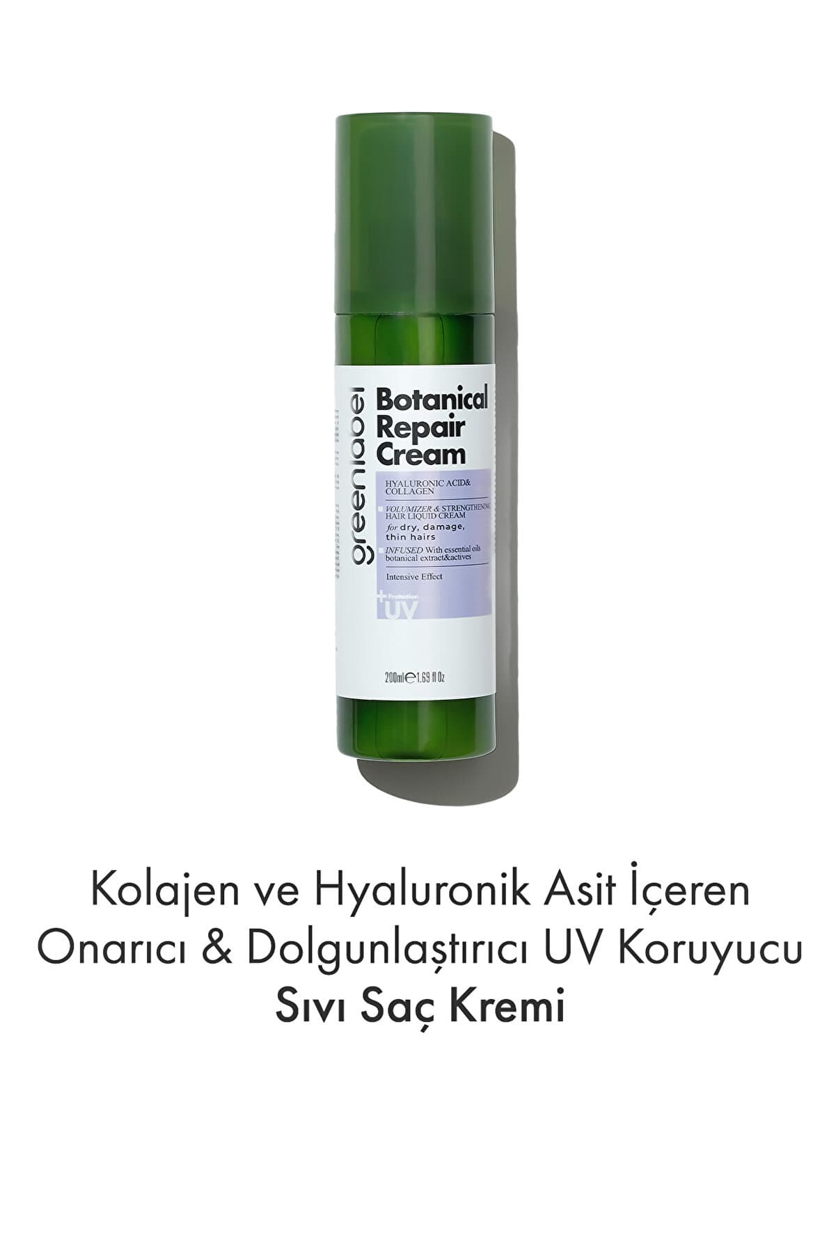 Green Label Hyaluronik Asit & Kolajen Kuru Ve Cansız Saçlara Özel Sıvı Saç Bakım Kremi