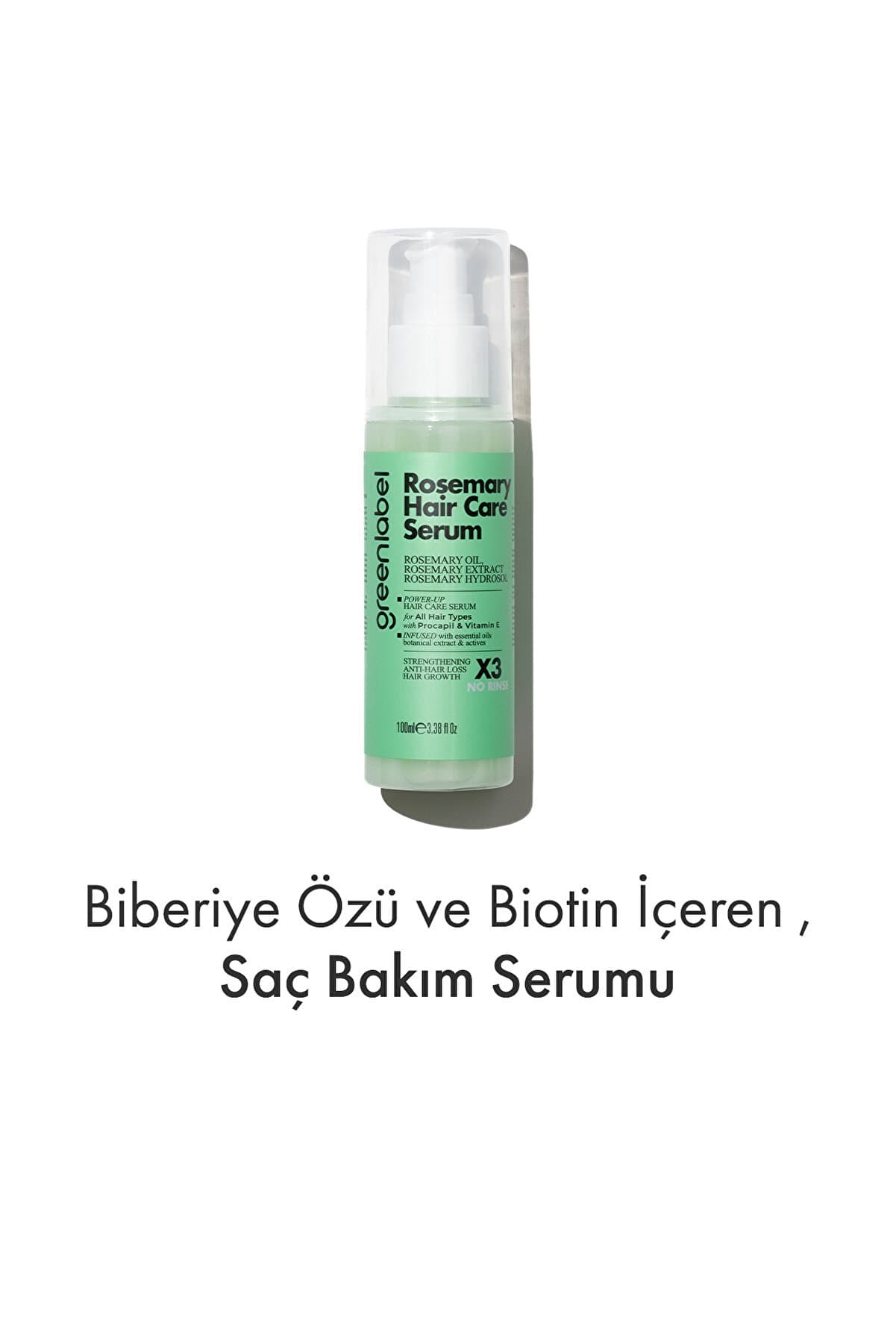 Green Label Biberiye Yaprağı Özü, Biotin Içeren Saç Dökülme Karşıtı Ve Saç Uzamasına Yardımcı Serum 100ml