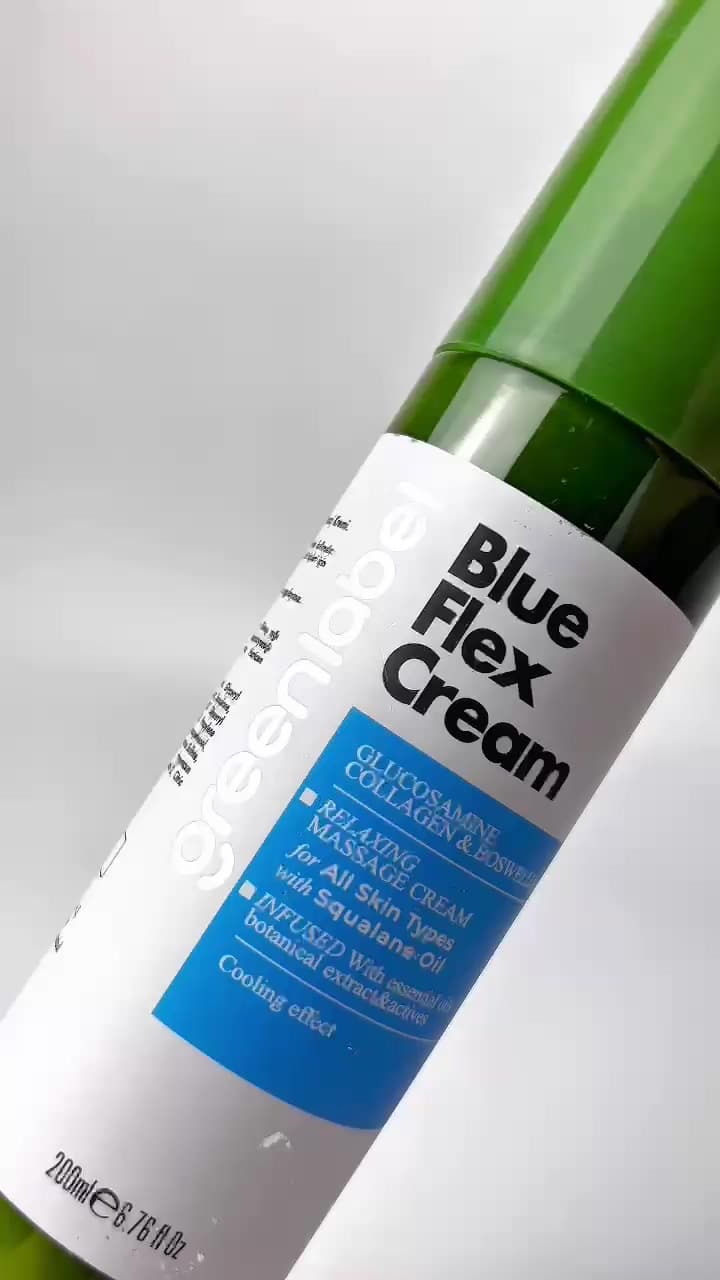 Green Label Blue Flex Cream - Köpek Balığı Kıkırdağı Glukozamin Glucosamine Msm Vücut Jeli Eklem Ve Kas 200 Ml.