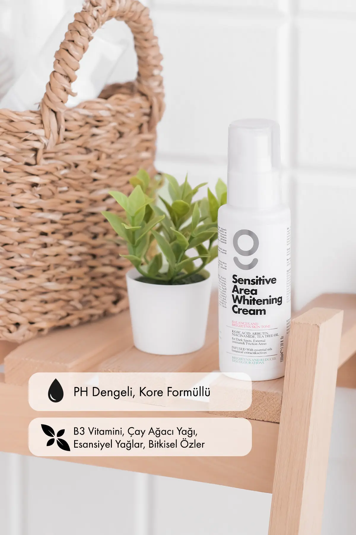 Green Label Dış Genital Bölge Intim Beyazlatıcı Ve Kararma Karşıtı Ph Dengeli Korean Double White Krem 100 ml