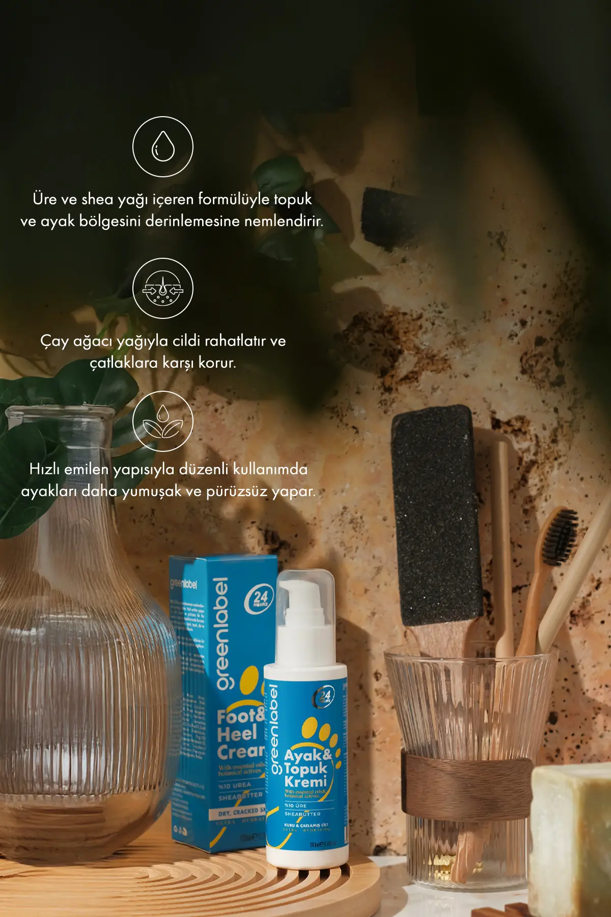 Green Label Nemlendirici Ayak ve Topuk Bakım Kremi 100 ml