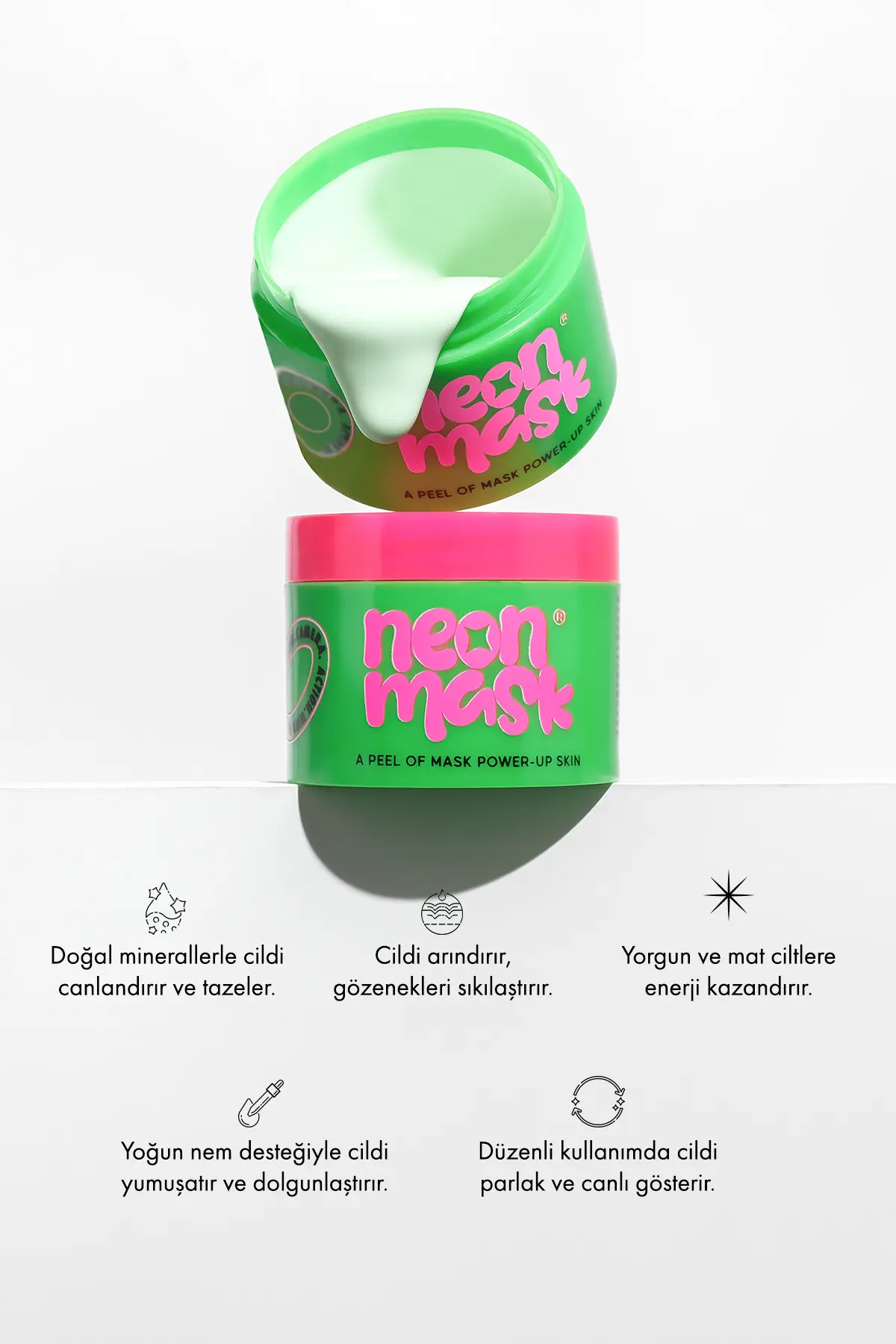Green Label Neon Mask Cilt Canlanması Ve Kolajen Desteği Sağlayan Yaşlanma, Siyah Nokta Karşıtı Soyulabilir