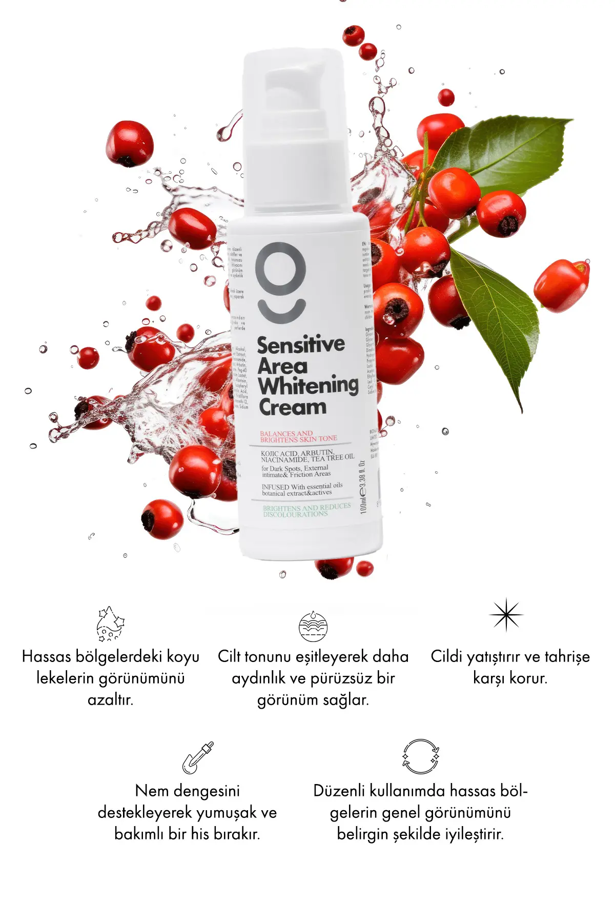Green Label Dış Genital Bölge Intim Beyazlatıcı Ve Kararma Karşıtı Ph Dengeli Korean Double White Krem 100 ml