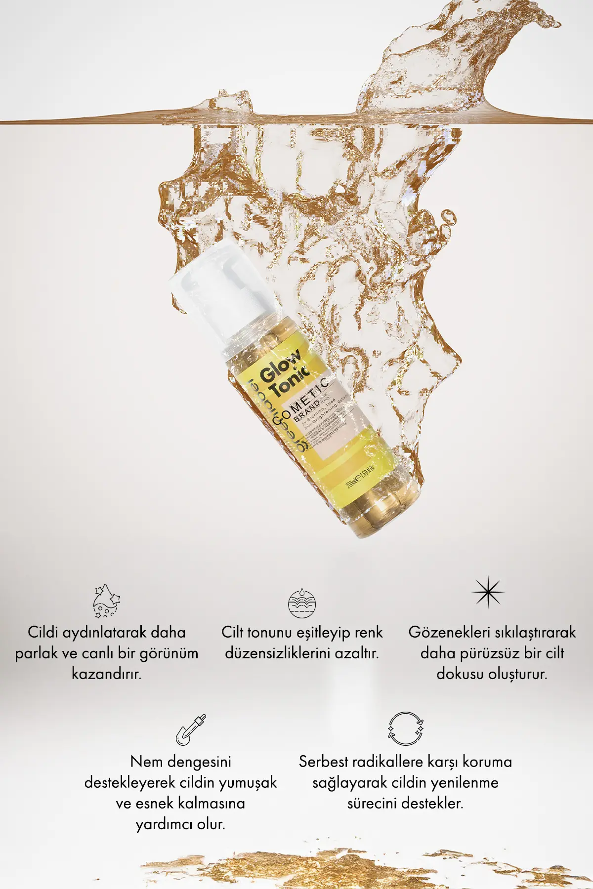 Green Label Glow Tonik Aha Içeren Leke Karşıtı Ve Sıkılaştırıcı Canlandırıcı %5 Ferulic Asit C Vitamini 200ml