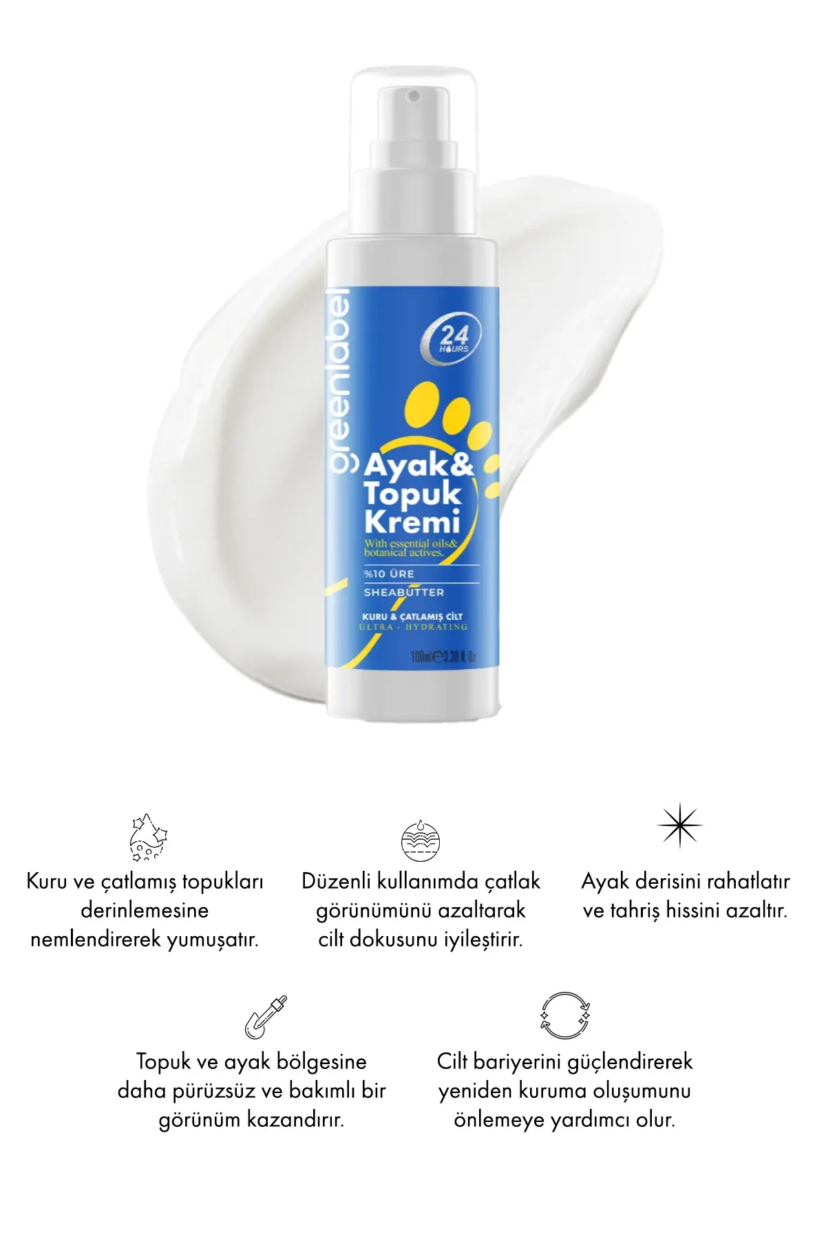 Green Label Nemlendirici Ayak ve Topuk Bakım Kremi 100 ml
