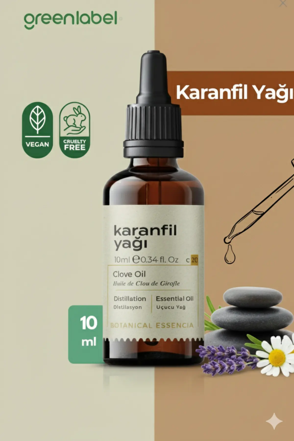 Green Label Karanfil Yağı %100 Doğal Ve Saf 10ml