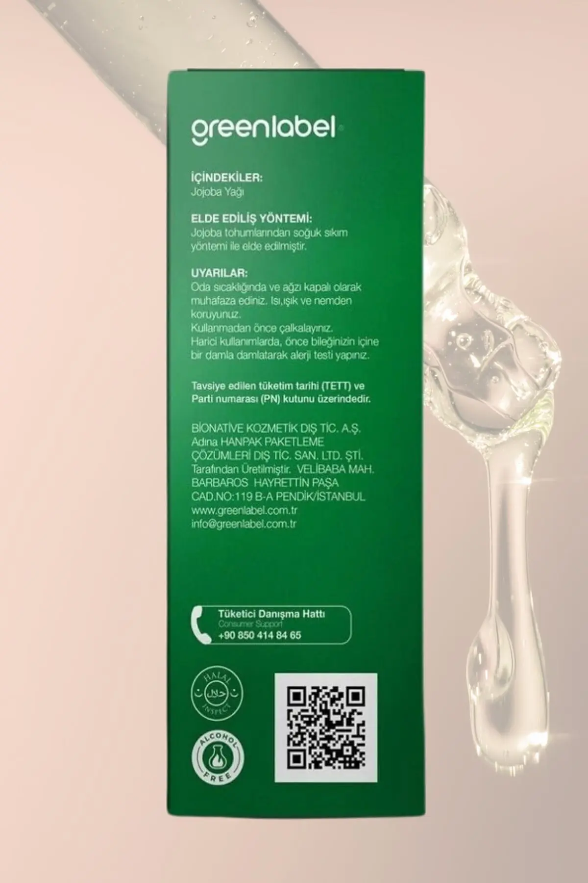 Green Label Jojoba Yağı Soğuk Sıkım %100 Doğal Ve Saf 20ml
