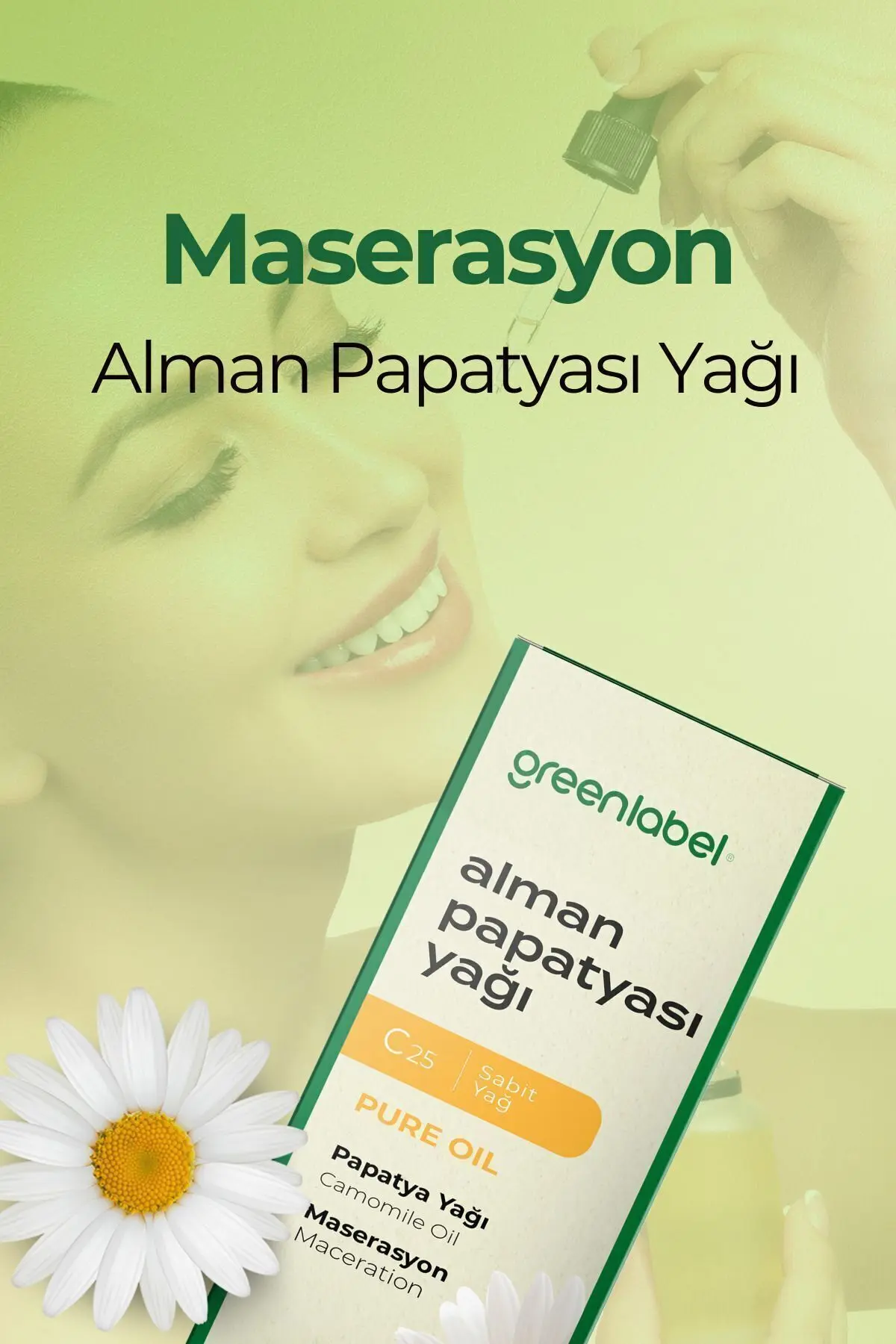 Green Label Alman Papatyası Yağı %100 Doğal Ve Saf 20ml